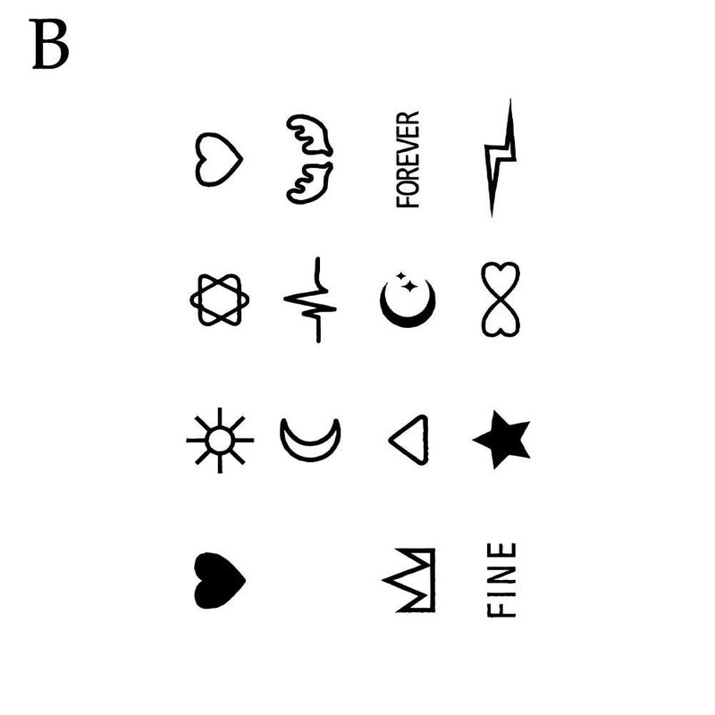 Herbal Juice Minimalist Temporary Tattoo Stickers, Cute Semi-Permanent Finger Tattoo Stickers, 1pc